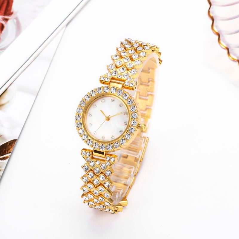 Ladies Gold Watch Diamond Wristwatch Female Fashion Bracelet Watches Women Full Diamond Watch