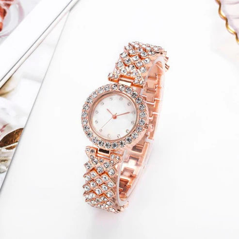 Ladies Gold Watch Diamond Wristwatch Female Fashion Bracelet Watches Women Full Diamond Watch