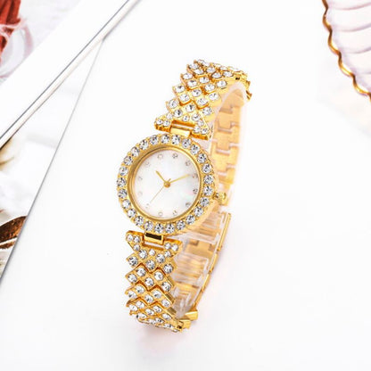 Ladies Gold Watch Diamond Wristwatch Female Fashion Bracelet Watches Women Full Diamond Watch